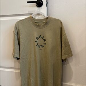 All Saints light green Graphic Tee